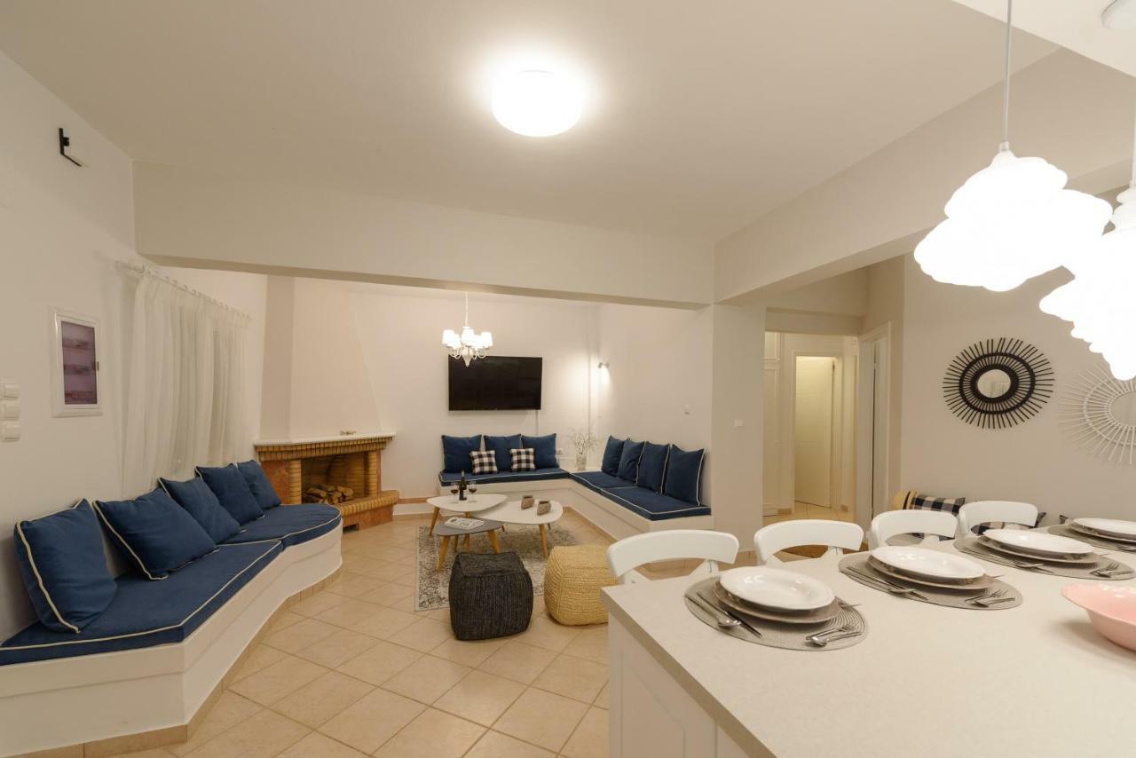 Full View In A Luxury House Villa Kalamaki  Esterno foto